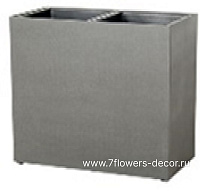 Кашпо NM "Cement Natural smooth Rectangle WR" (файкостоун), 61,5x31,5xH63 см, с тех.горшком - фото 1