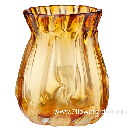 Ваза Amber (стекло). D16xH19,5 см - фото 1