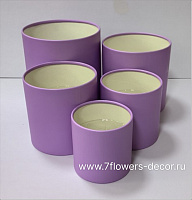 Коробка шляпная, D21xH21 см - D12xH12 см, набор (5 шт), без крышки - фото 1