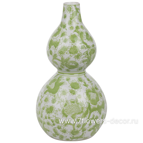 Ваза Шинуазри Green (керамика), D15xH30 см - фото 1