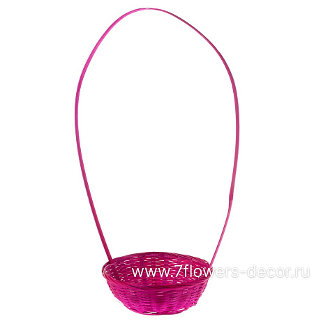 Корзина плетеная (бамбук), D19xH5/40 см - фото 1