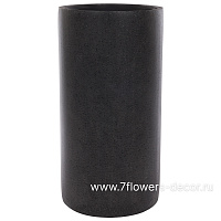 Кашпо Nobilis Marco "Cement Dark grey Сylinder" (полистоун), D41xH80 см, с тех.горшком - фото 1