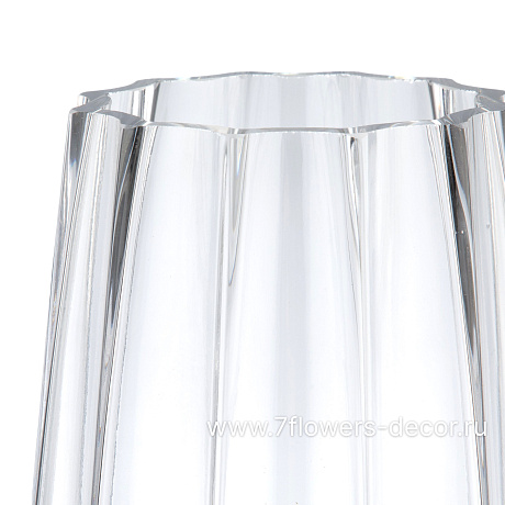 Ваза Конус грани (стекло), D10хH30 см - фото 2