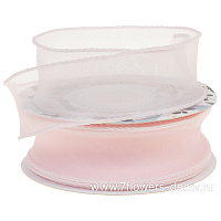 Лента органза, 40 ммx10 ярд, на леске - фото 1