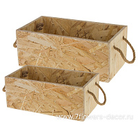 Ящик (дерево), 30x16xH12 см, набор (2 шт) - фото 1