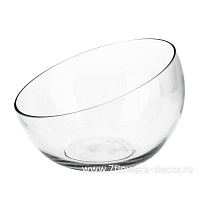 Ваза "Шаровая Анабель " (стекло), D23xH19 см, с косым срезом - фото 1