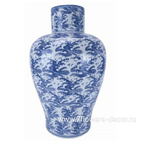 Ваза "Шинаузри Королевский синий" (керамика), D28xH45 см - фото 1