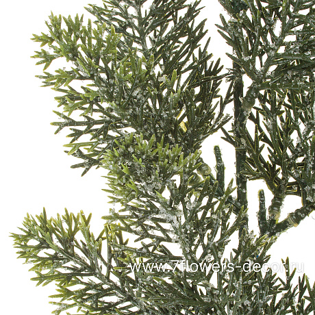 Ветка искусственная еловая заснеженная (пластик), H48 см - фото 2