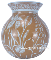 Ваза "Шинуазри Кардинал" (керамика), D23xH24 см - фото 1