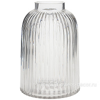 Ваза "Pleat" (стекло), D8xH25 см - фото 1