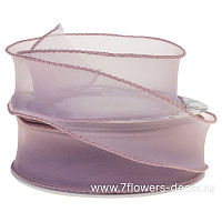 Лента органза, 40 ммx10 ярд, на леске - фото 1