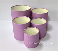 Коробка шляпная, D21xH21 см - D12xH12 см, набор (5 шт), без крышки - фото 1