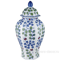 Ваза "Шинаузри Королевский синий" (керамика), D16,5xH36 см, с крышкой - фото 1