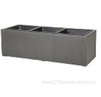 Кашпо NM "Cement Natural smooth Polycube WR" (файкостоун), 91,5x31,5xH37,5 см, с тех.горшком - фото 1
