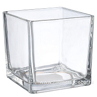 Ваза "Куб" (стекло), 12x12xH12 см, К - фото 1