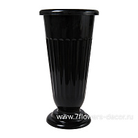 Вазон рифленый (пластик), D20xH45 см - фото 1