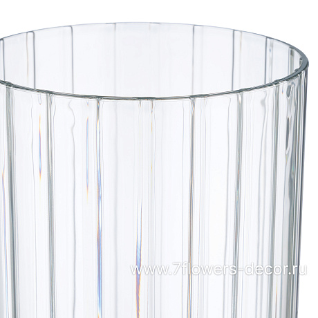 Вазон Round relief (пластик), D12xH30 см - фото 2