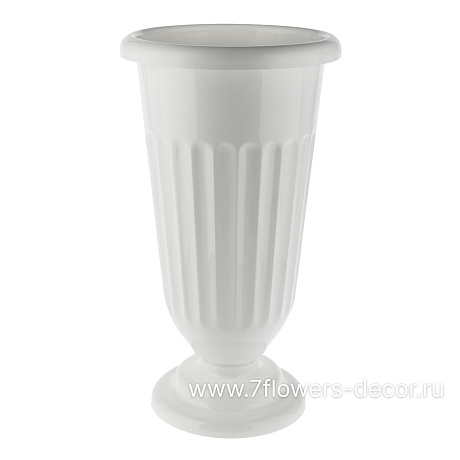 Вазон рифленый (пластик), D17xH36 см - фото 1